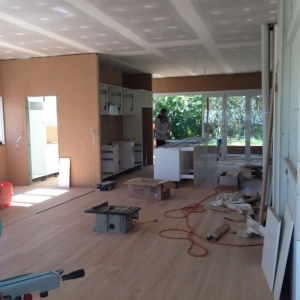 Kitchen during construction